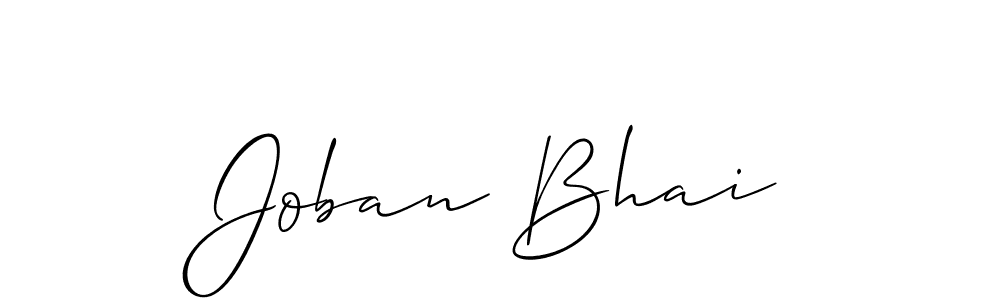 Also we have Joban Bhai name is the best signature style. Create professional handwritten signature collection using Allison_Script autograph style. Joban Bhai signature style 2 images and pictures png