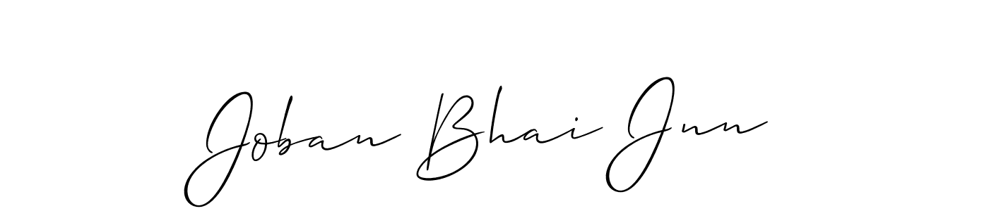 It looks lik you need a new signature style for name Joban Bhai Jnn. Design unique handwritten (Allison_Script) signature with our free signature maker in just a few clicks. Joban Bhai Jnn signature style 2 images and pictures png