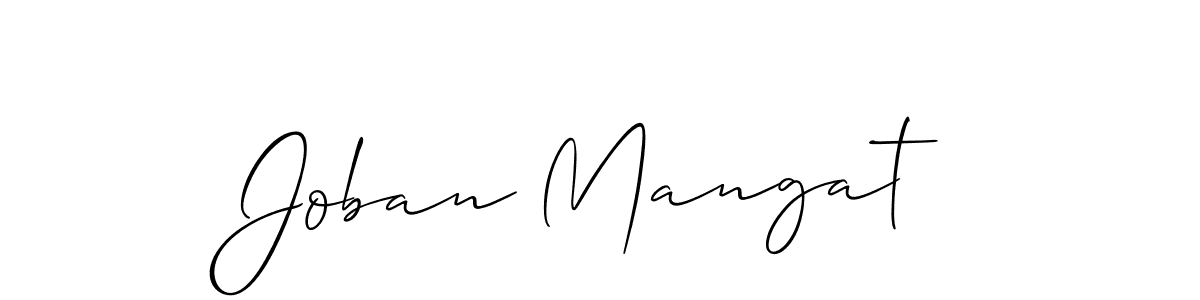 Make a beautiful signature design for name Joban Mangat. With this signature (Allison_Script) style, you can create a handwritten signature for free. Joban Mangat signature style 2 images and pictures png