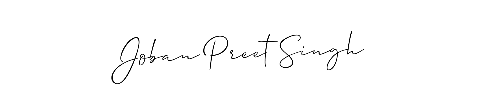 Make a short Joban Preet Singh signature style. Manage your documents anywhere anytime using Allison_Script. Create and add eSignatures, submit forms, share and send files easily. Joban Preet Singh signature style 2 images and pictures png