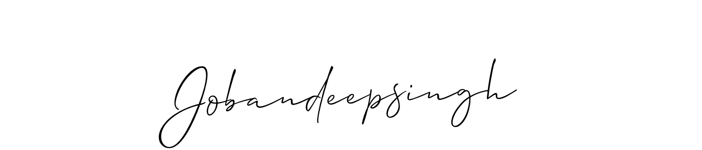 Use a signature maker to create a handwritten signature online. With this signature software, you can design (Allison_Script) your own signature for name Jobandeepsingh. Jobandeepsingh signature style 2 images and pictures png