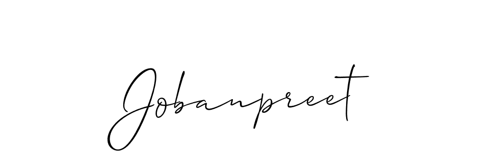 Make a beautiful signature design for name Jobanpreet. With this signature (Allison_Script) style, you can create a handwritten signature for free. Jobanpreet signature style 2 images and pictures png