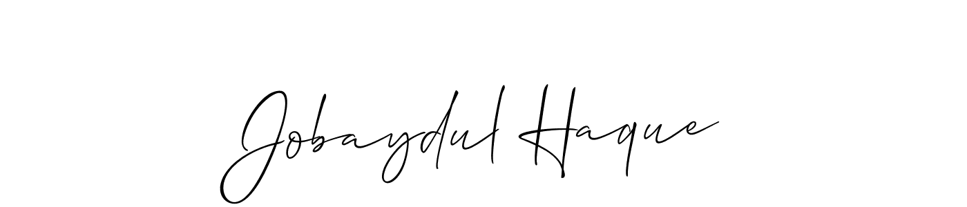 This is the best signature style for the Jobaydul Haque name. Also you like these signature font (Allison_Script). Mix name signature. Jobaydul Haque signature style 2 images and pictures png