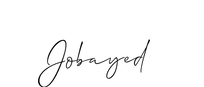 It looks lik you need a new signature style for name Jobayed. Design unique handwritten (Allison_Script) signature with our free signature maker in just a few clicks. Jobayed signature style 2 images and pictures png