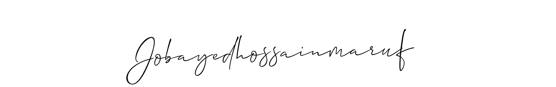 if you are searching for the best signature style for your name Jobayedhossainmaruf. so please give up your signature search. here we have designed multiple signature styles  using Allison_Script. Jobayedhossainmaruf signature style 2 images and pictures png