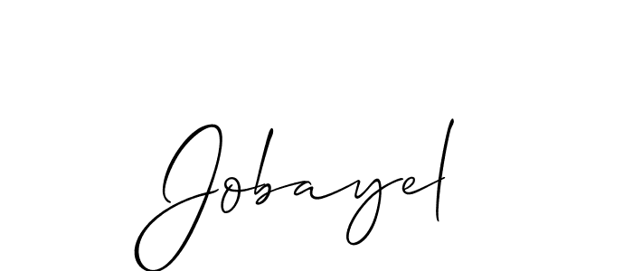 Also we have Jobayel name is the best signature style. Create professional handwritten signature collection using Allison_Script autograph style. Jobayel signature style 2 images and pictures png