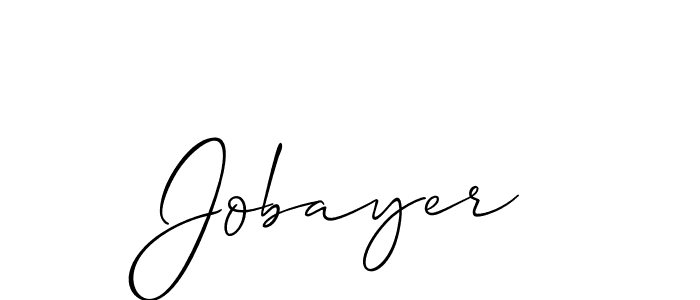 Make a beautiful signature design for name Jobayer. With this signature (Allison_Script) style, you can create a handwritten signature for free. Jobayer signature style 2 images and pictures png