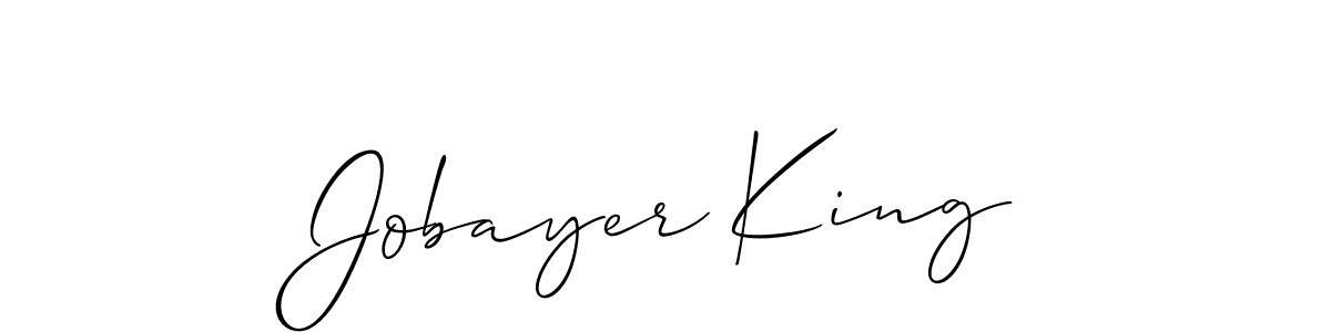 How to make Jobayer King name signature. Use Allison_Script style for creating short signs online. This is the latest handwritten sign. Jobayer King signature style 2 images and pictures png