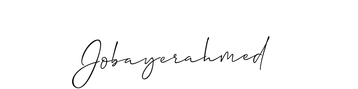 The best way (Allison_Script) to make a short signature is to pick only two or three words in your name. The name Jobayerahmed include a total of six letters. For converting this name. Jobayerahmed signature style 2 images and pictures png