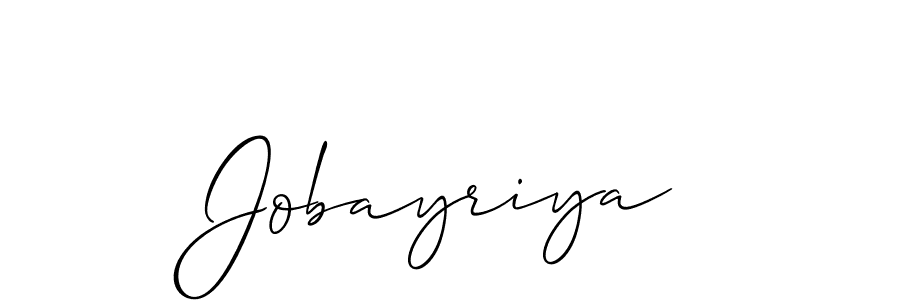 Similarly Allison_Script is the best handwritten signature design. Signature creator online .You can use it as an online autograph creator for name Jobayriya. Jobayriya signature style 2 images and pictures png