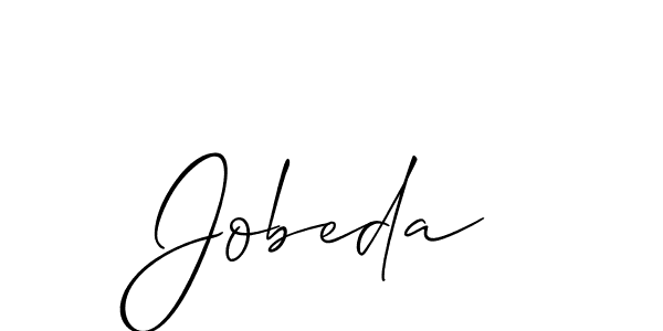 The best way (Allison_Script) to make a short signature is to pick only two or three words in your name. The name Jobeda include a total of six letters. For converting this name. Jobeda signature style 2 images and pictures png