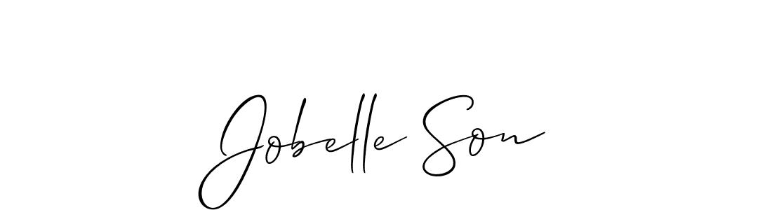 Use a signature maker to create a handwritten signature online. With this signature software, you can design (Allison_Script) your own signature for name Jobelle Son. Jobelle Son signature style 2 images and pictures png