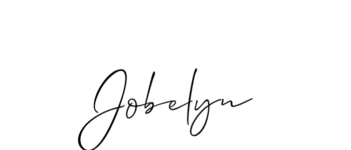 How to make Jobelyn name signature. Use Allison_Script style for creating short signs online. This is the latest handwritten sign. Jobelyn signature style 2 images and pictures png