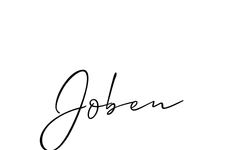 Design your own signature with our free online signature maker. With this signature software, you can create a handwritten (Allison_Script) signature for name Joben. Joben signature style 2 images and pictures png