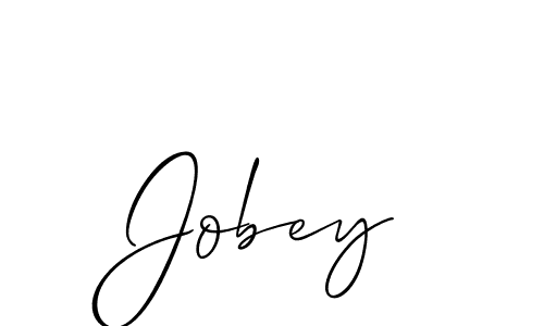 How to Draw Jobey signature style? Allison_Script is a latest design signature styles for name Jobey. Jobey signature style 2 images and pictures png