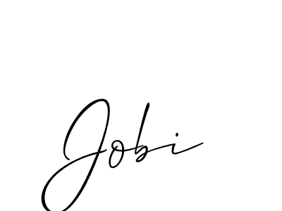 Use a signature maker to create a handwritten signature online. With this signature software, you can design (Allison_Script) your own signature for name Jobi. Jobi signature style 2 images and pictures png