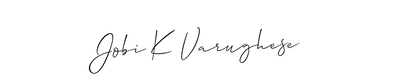 Jobi K Varughese stylish signature style. Best Handwritten Sign (Allison_Script) for my name. Handwritten Signature Collection Ideas for my name Jobi K Varughese. Jobi K Varughese signature style 2 images and pictures png
