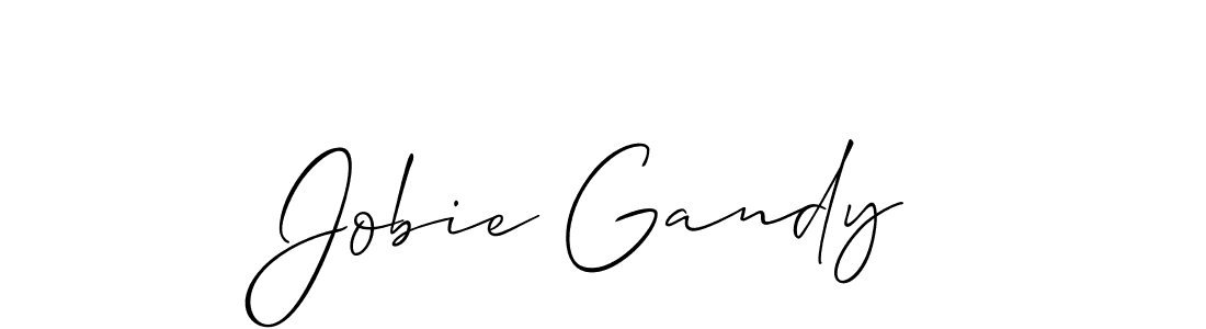 How to make Jobie Gandy name signature. Use Allison_Script style for creating short signs online. This is the latest handwritten sign. Jobie Gandy signature style 2 images and pictures png