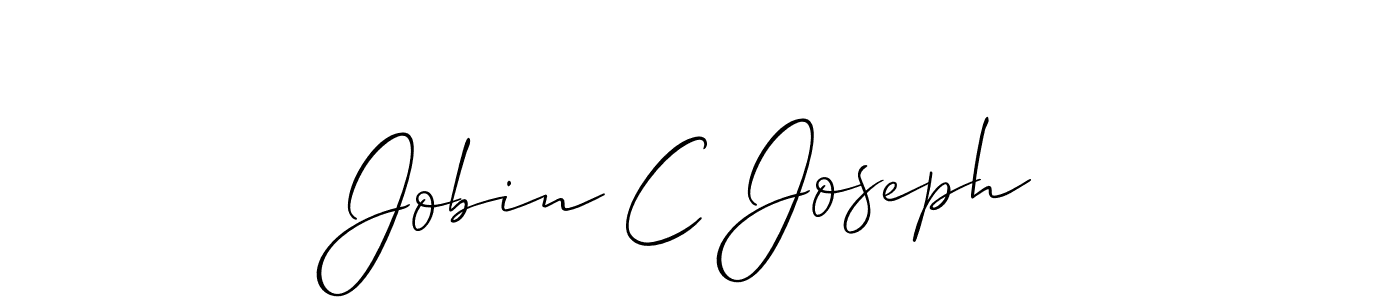 Also we have Jobin C Joseph name is the best signature style. Create professional handwritten signature collection using Allison_Script autograph style. Jobin C Joseph signature style 2 images and pictures png