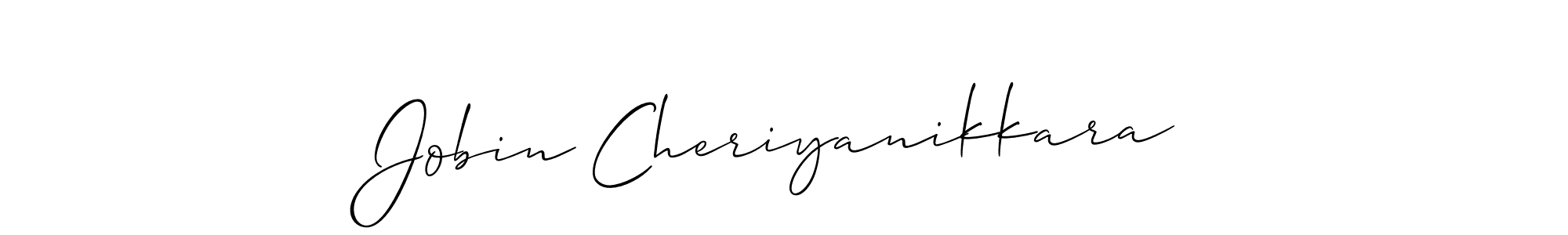 Design your own signature with our free online signature maker. With this signature software, you can create a handwritten (Allison_Script) signature for name Jobin Cheriyanikkara. Jobin Cheriyanikkara signature style 2 images and pictures png