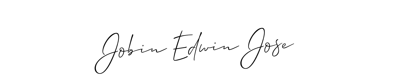 How to Draw Jobin Edwin Jose signature style? Allison_Script is a latest design signature styles for name Jobin Edwin Jose. Jobin Edwin Jose signature style 2 images and pictures png