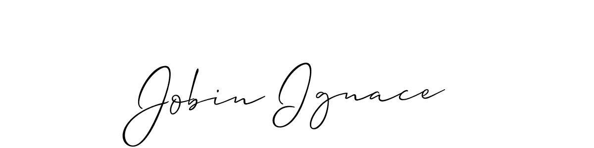 How to make Jobin Ignace name signature. Use Allison_Script style for creating short signs online. This is the latest handwritten sign. Jobin Ignace signature style 2 images and pictures png