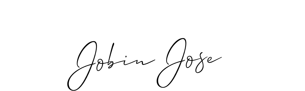 Design your own signature with our free online signature maker. With this signature software, you can create a handwritten (Allison_Script) signature for name Jobin Jose. Jobin Jose signature style 2 images and pictures png