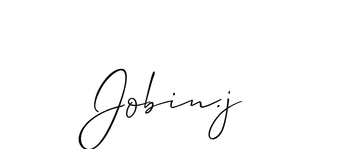 Make a beautiful signature design for name Jobin.j. With this signature (Allison_Script) style, you can create a handwritten signature for free. Jobin.j signature style 2 images and pictures png