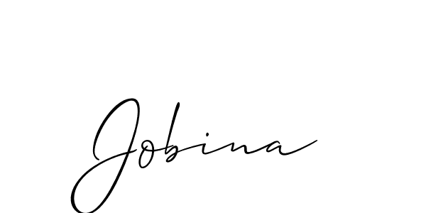 Make a beautiful signature design for name Jobina. With this signature (Allison_Script) style, you can create a handwritten signature for free. Jobina signature style 2 images and pictures png