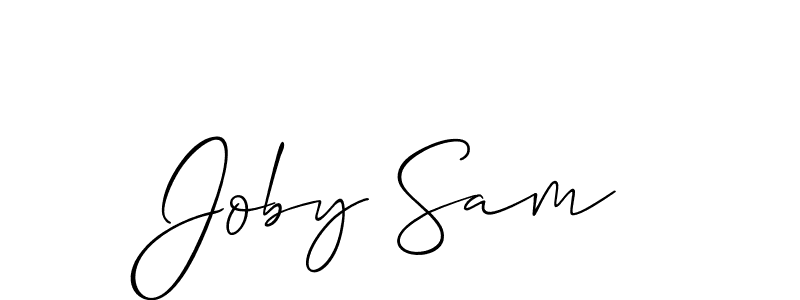 Check out images of Autograph of Joby Sam name. Actor Joby Sam Signature Style. Allison_Script is a professional sign style online. Joby Sam signature style 2 images and pictures png