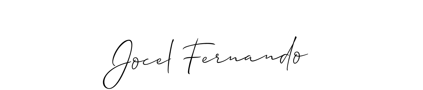 Similarly Allison_Script is the best handwritten signature design. Signature creator online .You can use it as an online autograph creator for name Jocel Fernando. Jocel Fernando signature style 2 images and pictures png