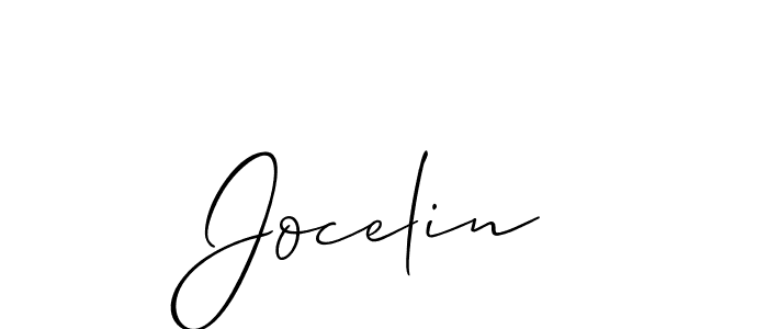 How to make Jocelin signature? Allison_Script is a professional autograph style. Create handwritten signature for Jocelin name. Jocelin signature style 2 images and pictures png