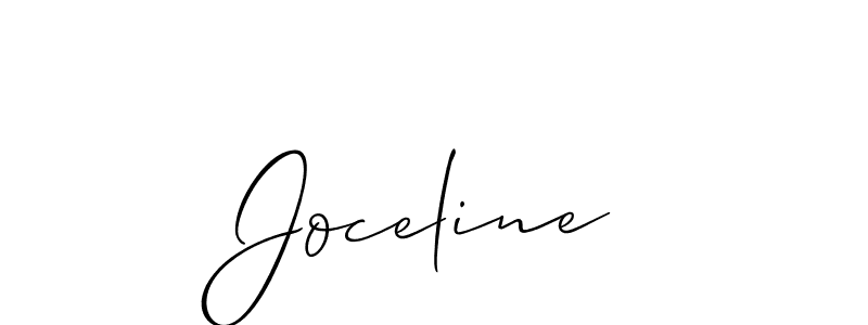 How to make Joceline signature? Allison_Script is a professional autograph style. Create handwritten signature for Joceline name. Joceline signature style 2 images and pictures png