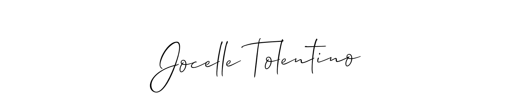 Create a beautiful signature design for name Jocelle Tolentino. With this signature (Allison_Script) fonts, you can make a handwritten signature for free. Jocelle Tolentino signature style 2 images and pictures png