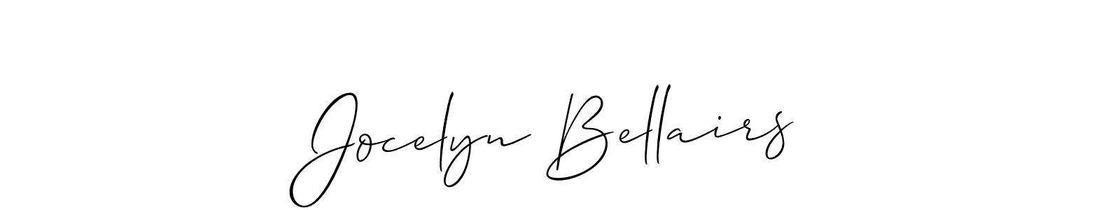 Design your own signature with our free online signature maker. With this signature software, you can create a handwritten (Allison_Script) signature for name Jocelyn Bellairs. Jocelyn Bellairs signature style 2 images and pictures png