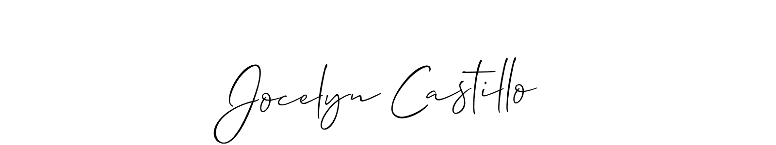 Design your own signature with our free online signature maker. With this signature software, you can create a handwritten (Allison_Script) signature for name Jocelyn Castillo. Jocelyn Castillo signature style 2 images and pictures png