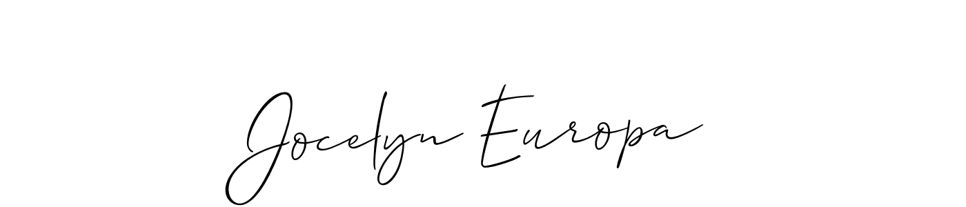 Make a beautiful signature design for name Jocelyn Europa. With this signature (Allison_Script) style, you can create a handwritten signature for free. Jocelyn Europa signature style 2 images and pictures png