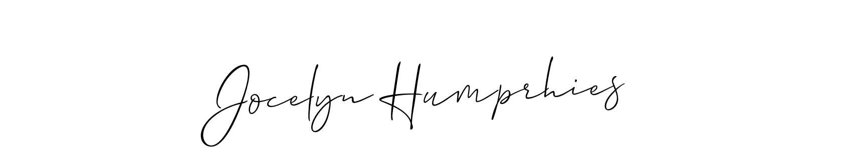 See photos of Jocelyn Humprhies official signature by Spectra . Check more albums & portfolios. Read reviews & check more about Allison_Script font. Jocelyn Humprhies signature style 2 images and pictures png