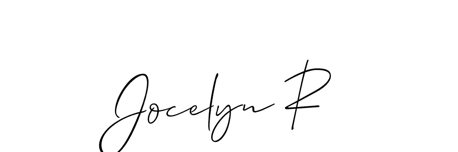 This is the best signature style for the Jocelyn R name. Also you like these signature font (Allison_Script). Mix name signature. Jocelyn R signature style 2 images and pictures png