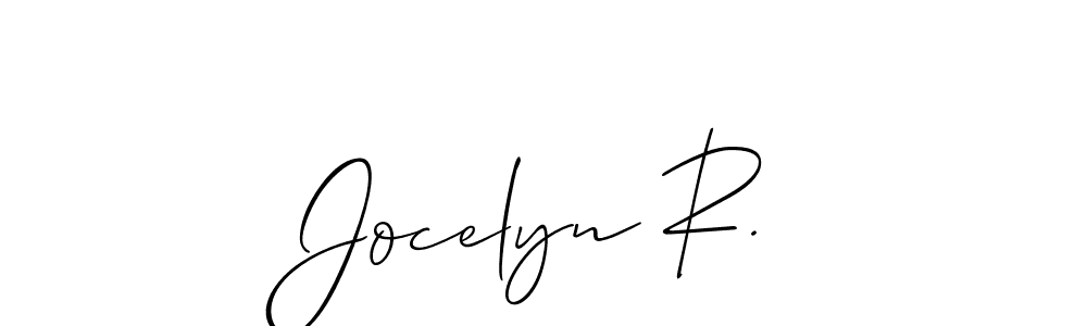 You can use this online signature creator to create a handwritten signature for the name Jocelyn R.. This is the best online autograph maker. Jocelyn R. signature style 2 images and pictures png