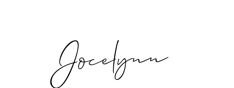 Use a signature maker to create a handwritten signature online. With this signature software, you can design (Allison_Script) your own signature for name Jocelynn. Jocelynn signature style 2 images and pictures png