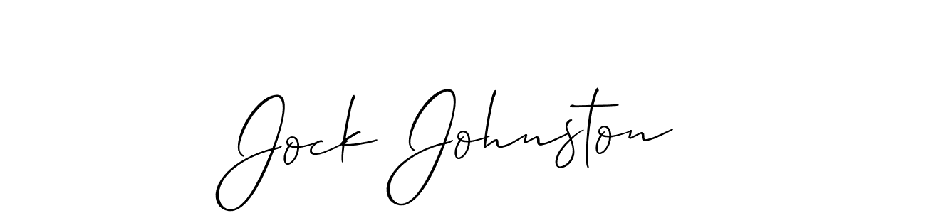 Make a beautiful signature design for name Jock Johnston. With this signature (Allison_Script) style, you can create a handwritten signature for free. Jock Johnston signature style 2 images and pictures png