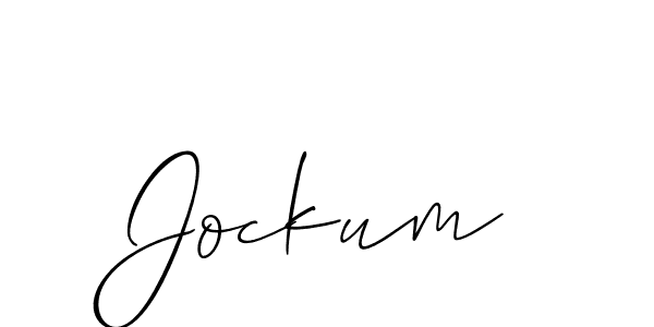 if you are searching for the best signature style for your name Jockum. so please give up your signature search. here we have designed multiple signature styles  using Allison_Script. Jockum signature style 2 images and pictures png