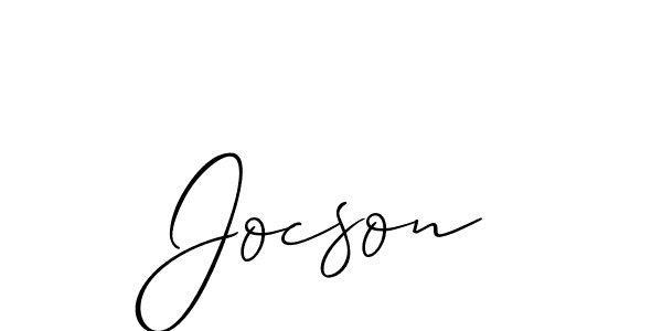 Allison_Script is a professional signature style that is perfect for those who want to add a touch of class to their signature. It is also a great choice for those who want to make their signature more unique. Get Jocson name to fancy signature for free. Jocson signature style 2 images and pictures png