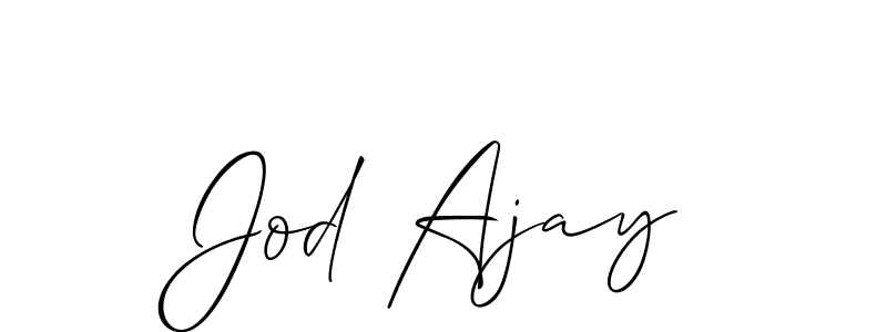 How to Draw Jod Ajay signature style? Allison_Script is a latest design signature styles for name Jod Ajay. Jod Ajay signature style 2 images and pictures png