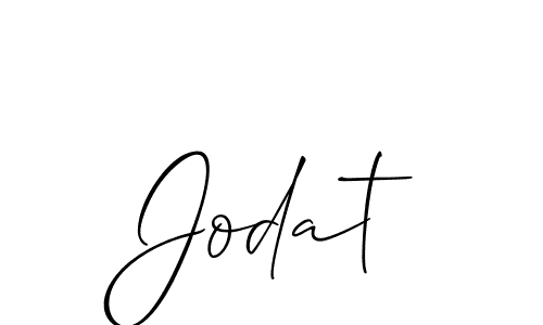 The best way (Allison_Script) to make a short signature is to pick only two or three words in your name. The name Jodat include a total of six letters. For converting this name. Jodat signature style 2 images and pictures png