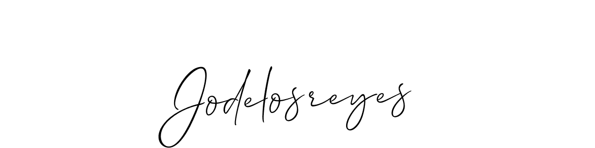 Make a short Jodelosreyes signature style. Manage your documents anywhere anytime using Allison_Script. Create and add eSignatures, submit forms, share and send files easily. Jodelosreyes signature style 2 images and pictures png