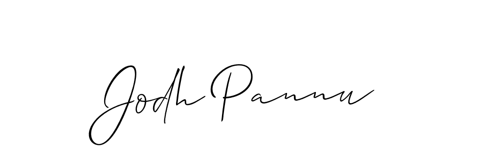 How to make Jodh Pannu signature? Allison_Script is a professional autograph style. Create handwritten signature for Jodh Pannu name. Jodh Pannu signature style 2 images and pictures png