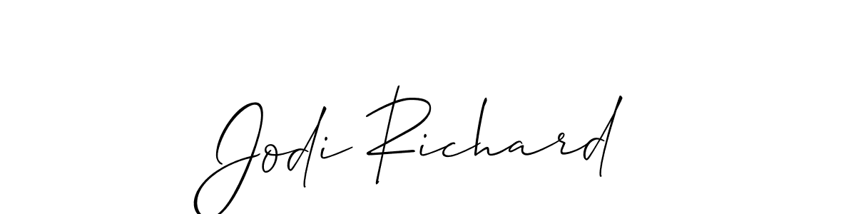 Similarly Allison_Script is the best handwritten signature design. Signature creator online .You can use it as an online autograph creator for name Jodi Richard. Jodi Richard signature style 2 images and pictures png