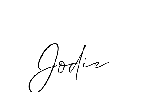 Create a beautiful signature design for name Jodie. With this signature (Allison_Script) fonts, you can make a handwritten signature for free. Jodie signature style 2 images and pictures png